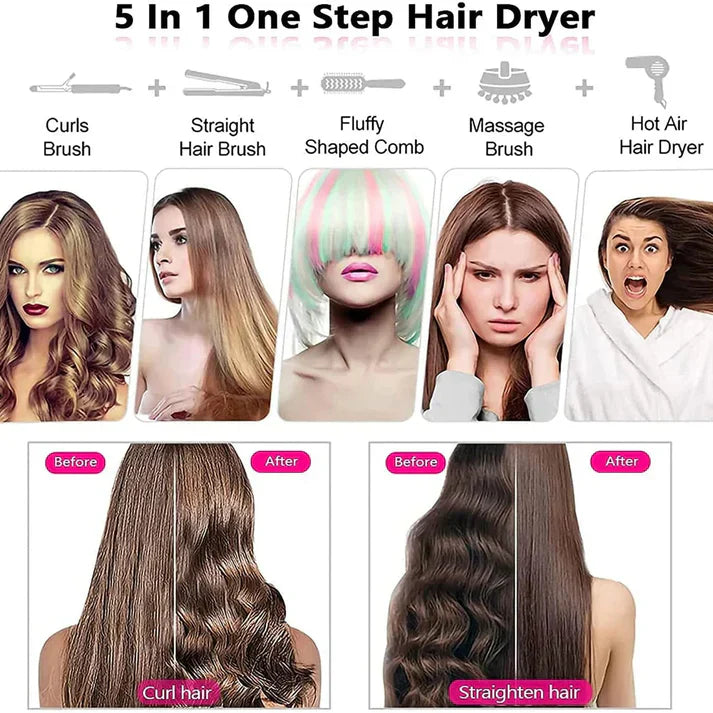 5-in-1 Hot Air Styler & Hair Dryer Styling Tool